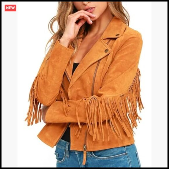 Suede Leather Jacket Cafe Racer Style Lambskin Biker Motorcycle Retro - Picture 2 of 7